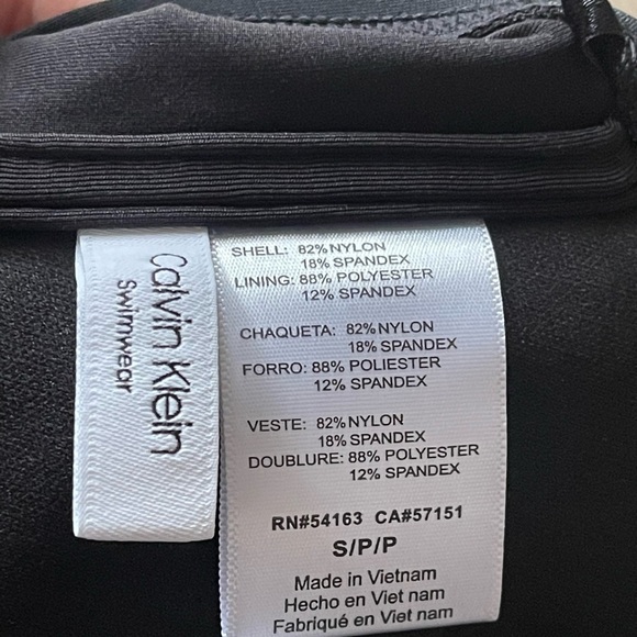 Calvin Klein black padded bikini top Small NWOT - Picture 4 of 5